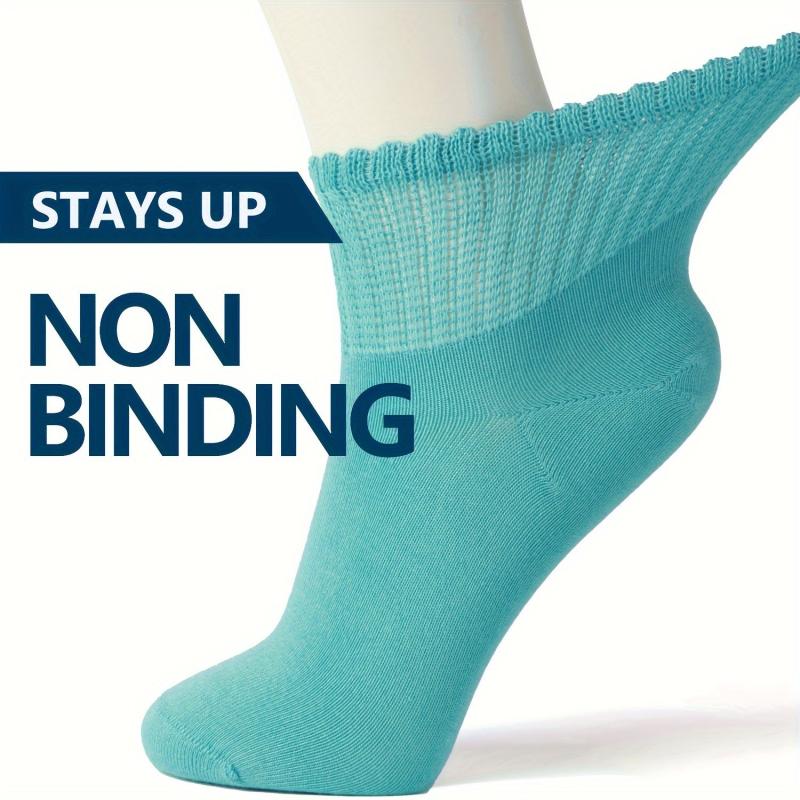 Women's Bamboo Fiber Mid-calf Diabetic Loose Socks