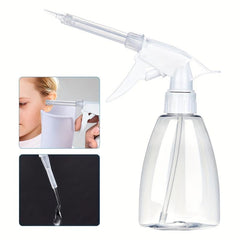 300ml Conical Bottle Ear Washing Set with 7 Replacement Heads Anti-splash