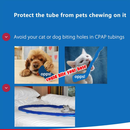 CPAP Tube Hose Cover 182x88cm Soft Insulator Protector with Zipper
