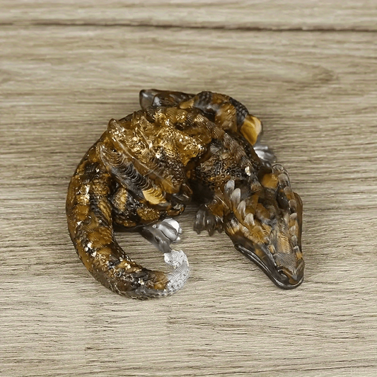 10cm Crystal Resin Sleeping Dragon Decoration - Home Decor Interior