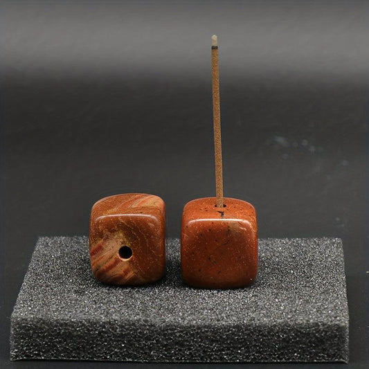 Natural Crystal Incense Holder - Rose Quartz Amethyst Incense Burner