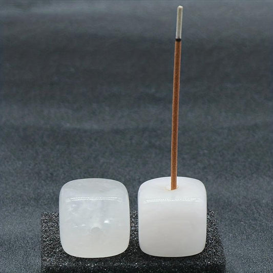 Natural Crystal Incense Holder - Rose Quartz Amethyst Incense Burner