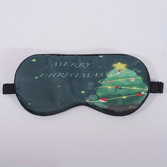 Silk Christmas Eye Mask Breathable Comfortable Wear Lunch Break Travelling