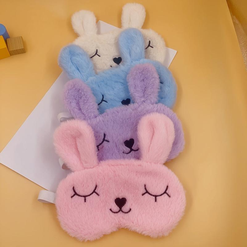 Little Rabbit Plush Eye Mask Soft & Breathable for Travel Nap