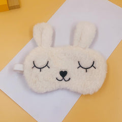 Little Rabbit Plush Eye Mask Soft & Breathable for Travel Nap