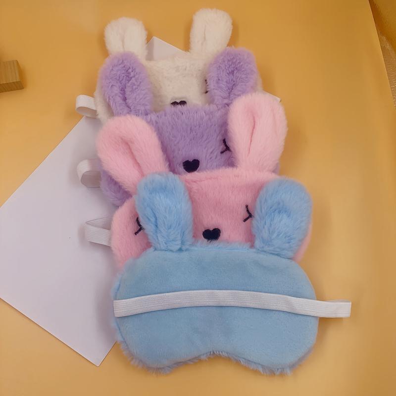 Little Rabbit Plush Eye Mask Soft & Breathable for Travel Nap