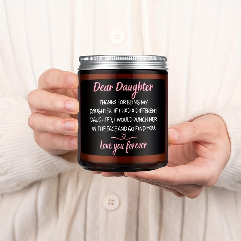 1pc Scented Candles Glass Jar Funny Daughter From Mom...