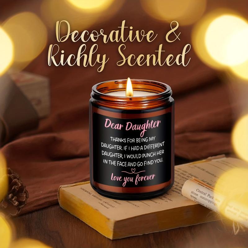 1pc Scented Candles Glass Jar Funny Daughter From Mom...