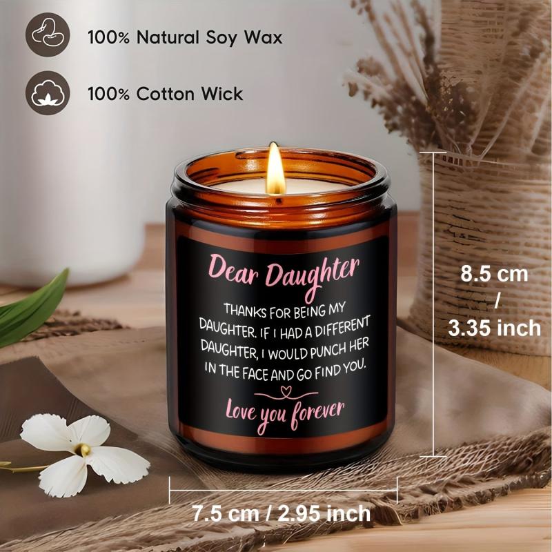 1pc Scented Candles Glass Jar Funny Daughter From Mom...