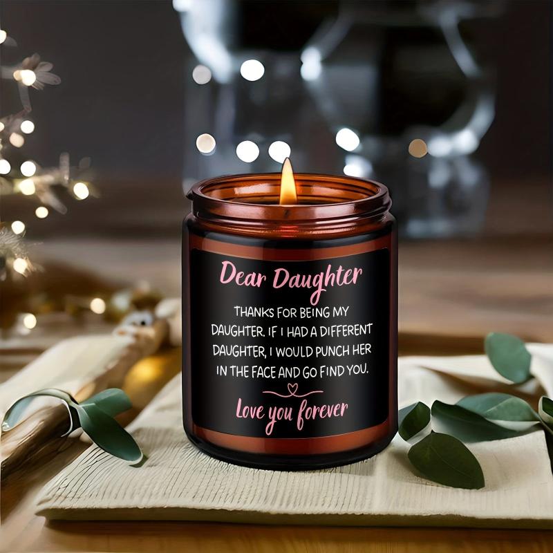 1pc Scented Candles Glass Jar Funny Daughter From Mom...