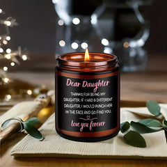 1pc Scented Candles Glass Jar Funny Daughter From Mom...