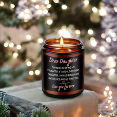 1pc Scented Candles Glass Jar Funny Daughter From Mom...