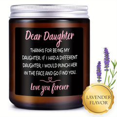 1pc Scented Candles Glass Jar Funny Daughter From Mom...