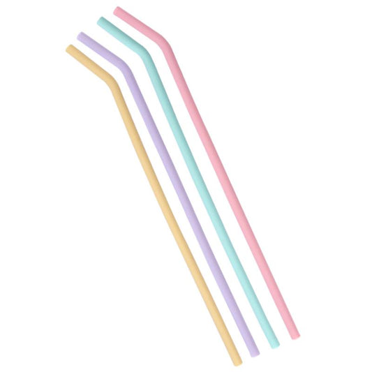 4pcs Reusable Silicone Straws BPA Free