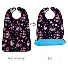 Adults Double Layer Fabric Mealtime Bibs