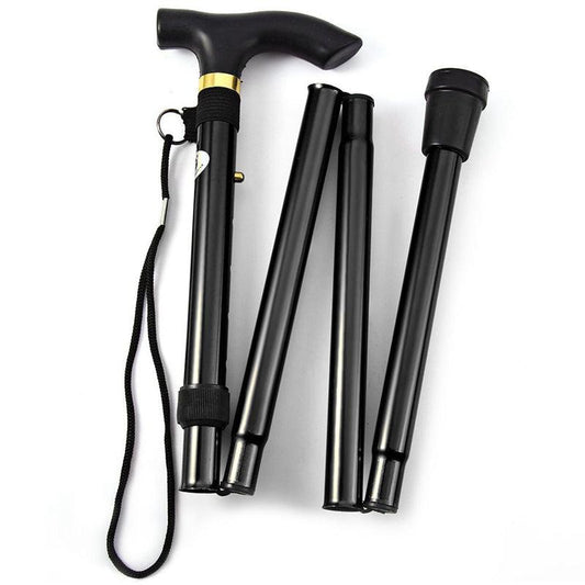 Foldable Lightweight Walking Stick Trekking Pole Adjustable Height
