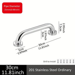 30 Stainless Steel Bathroom Grab Bar Safety Handle Towel Rack