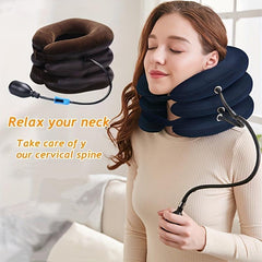 Neck Stretcher Traction Device Inflatable Massage Pillow
