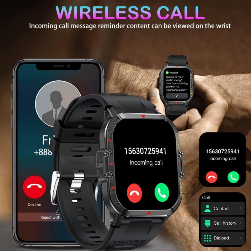 Tactical Outdoor Sports Smartwatch 4 Military Smart Watch IP68 Waterproof
