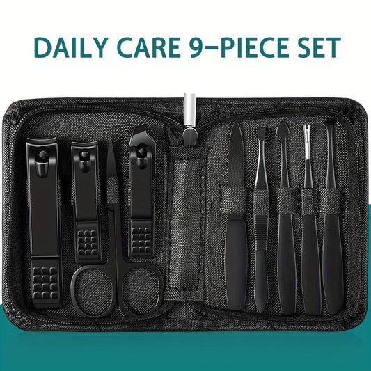9pcs Nail Clipper Manicure Pedicure Set Large Adult