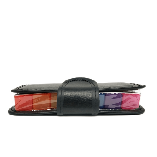 Colorful 7-Day Pill Box 28 Grids 7 Colors Rainbow Leather Clip Medicine Box