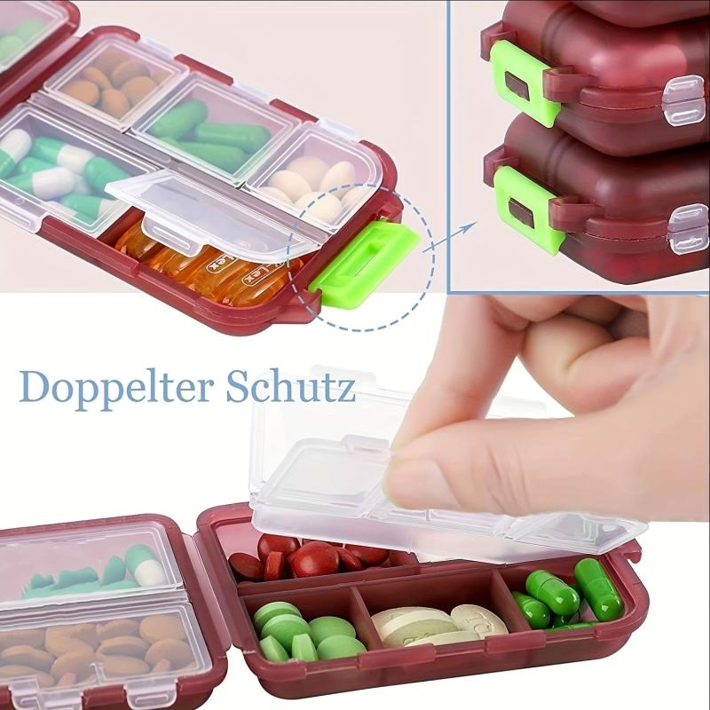 Weekly Pill Organizer Small Pocket Pill Box Dispenser Portable Travel Case