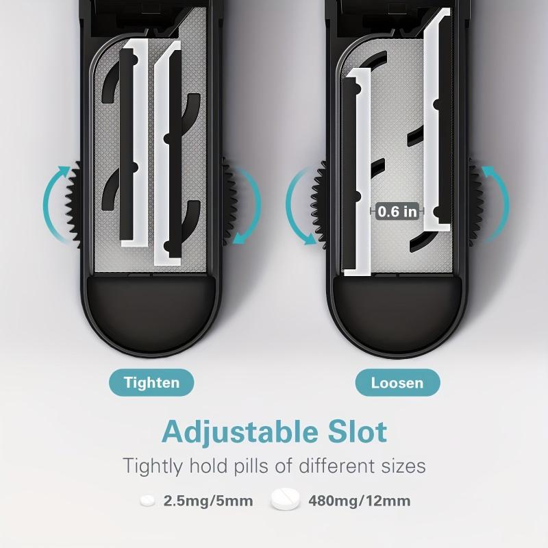 Adjustable Pill Cutter Stainless Steel Blade Protection Cover