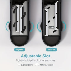 Adjustable Pill Cutter Stainless Steel Blade Protection Cover