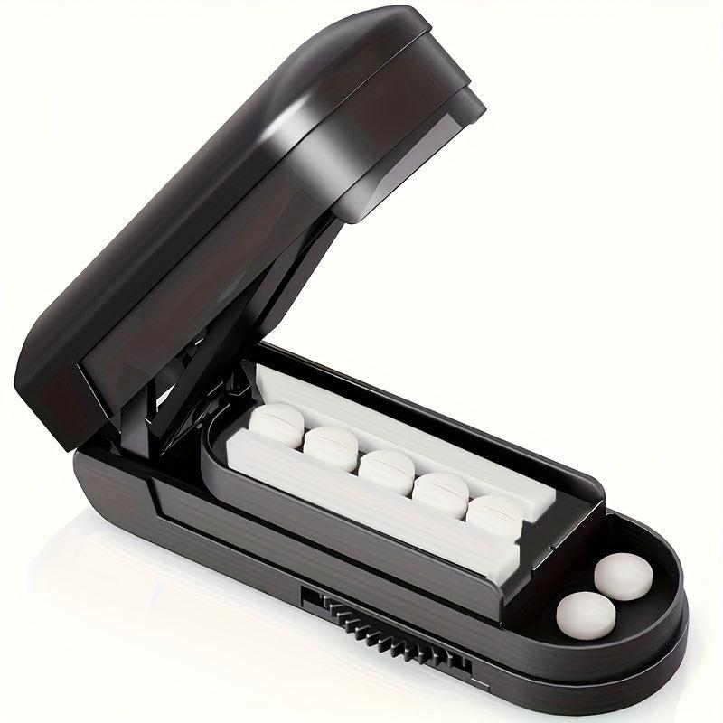 Adjustable Pill Cutter Stainless Steel Blade Protection Cover