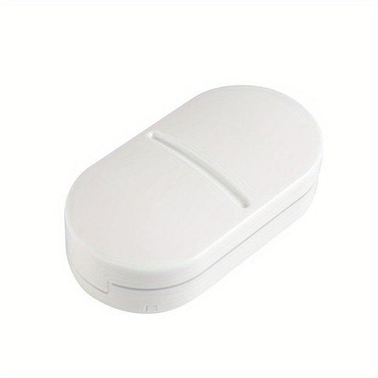 Pill Cutter & Portable Tablet Dispenser for Travel, Office & Home