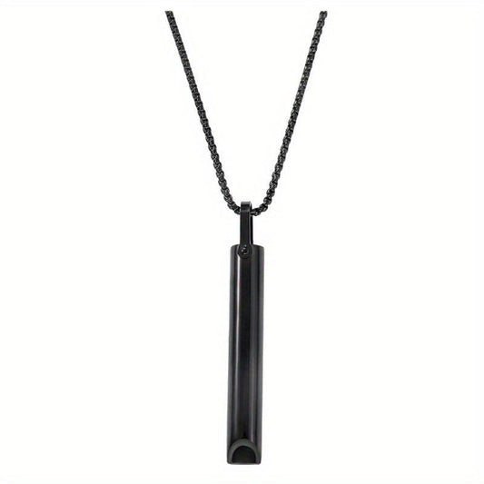 Stainless Steel Anxiety Necklace Mindful Breathing Stress Relief Tool