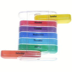 Colorful 7-Day Pill Organizer 28 Compartments Pill Case