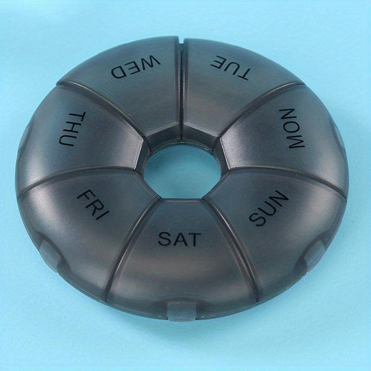 1pc Weekly Pill Organizer Pill Container For Travel With Separate Compartments