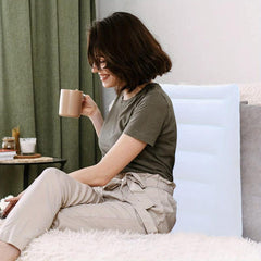 Inflatable Wedge Pillow for Sleeping & Travel, Portable Blow Up Wedge Pillow