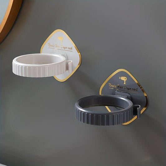Wall-mounted Hair Dryer Holder for Bathroom Storage
