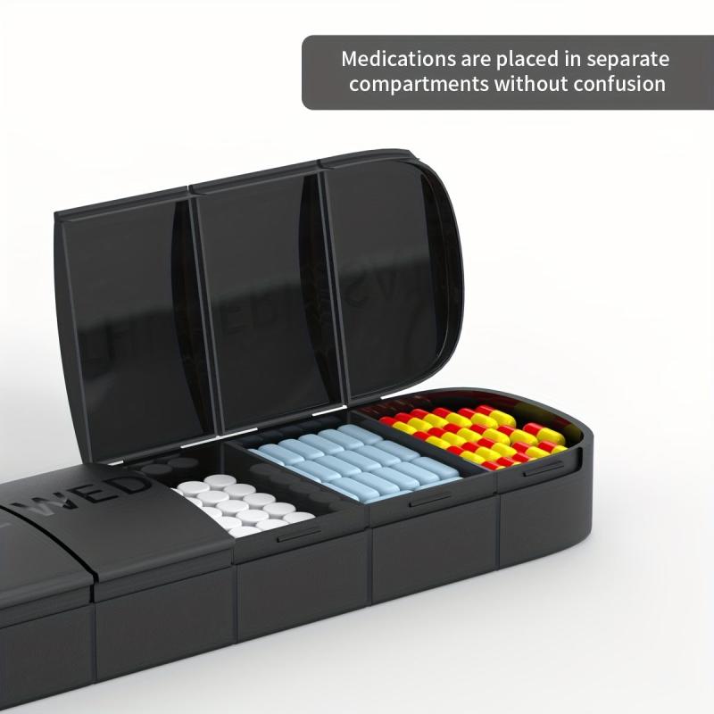 7 Grids Weekly Pill Storage Box for Medicine Packing Container