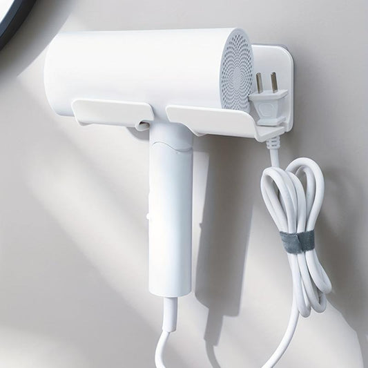 Minimal Punching Bathroom Hair Dryer Rack Storage Rack