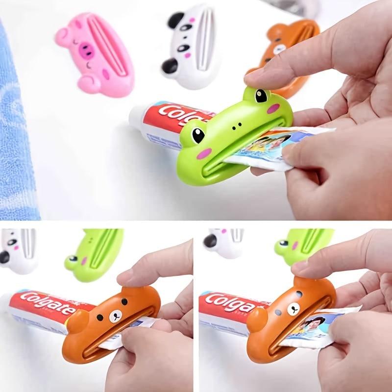4pcs Cartoon Toothpaste Squeezer Dispenser Bathroom Accessories