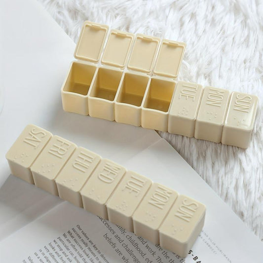 Portable 7 Sub Pill Box Mini Carry Sealed Pill Box For Travel Office