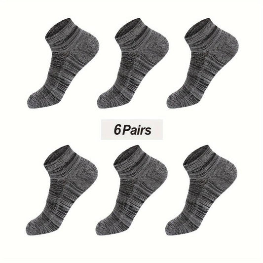 Bamboo Moisture Wicking Cushion Ankle Low Cut Socks for Men