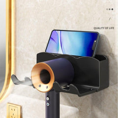 Hair Dryer Holder Bathroom Storage Rack Wall Mounted Hair Dryer Holder
