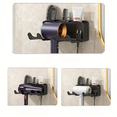 Hair Dryer Holder Bathroom Storage Rack Wall Mounted Hair Dryer Holder