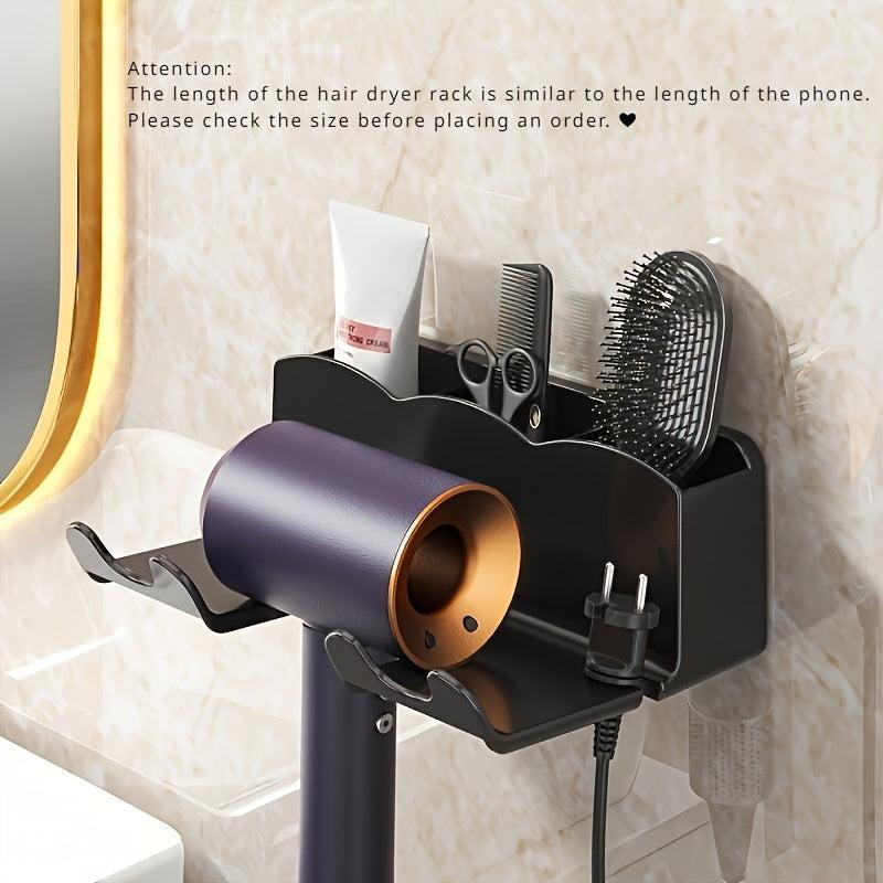 Hair Dryer Holder Bathroom Storage Rack Wall Mounted Hair Dryer Holder