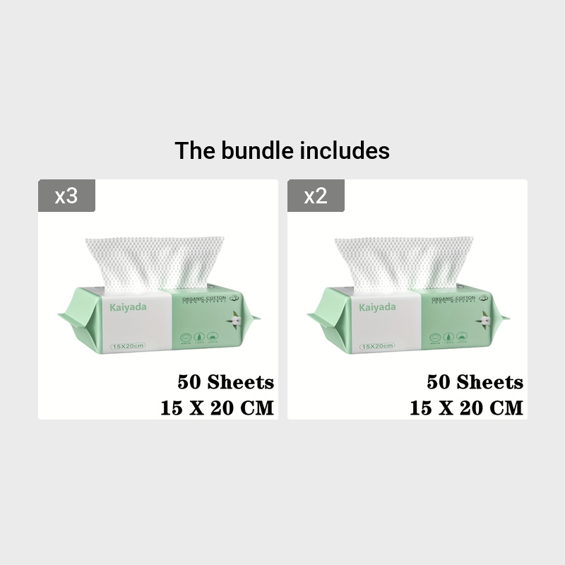 100 Disposable Face Towels Travel Makeup Wipes Cleansing Towels