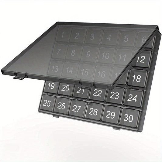 Monthly Pill Storage Box 30 Grid Travel Vitamin Fish Box G414