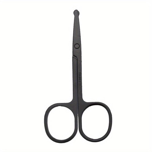 Unisex Stainless Steel Round Head Nose Hair Scissors