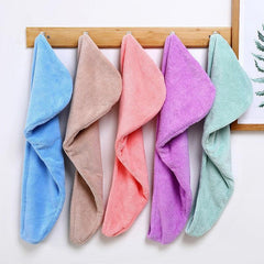 Women's Hair Drying Hat Quick Dry Microfiber Towel Cap for Fast Drying