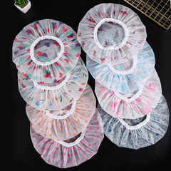 8pcs Flower Pattern Shower Caps - Waterproof Bath Caps