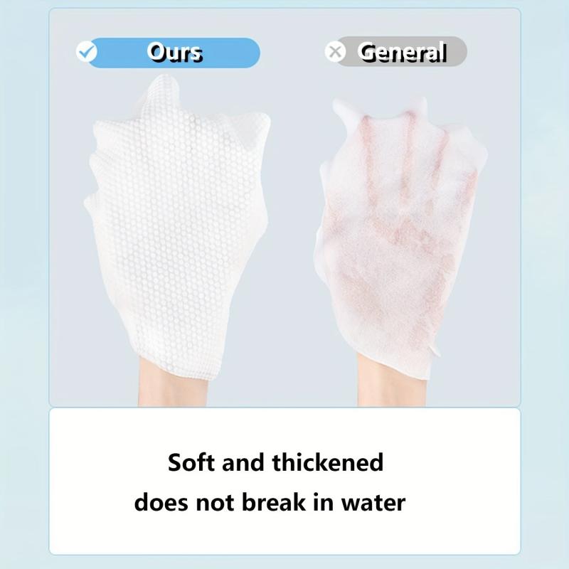 100 Pcs Disposable Face Towel For Washing Soft Dry Wipes Facial Cloths
