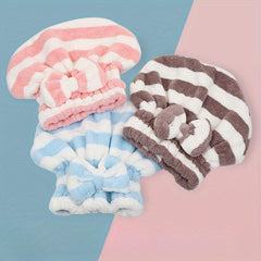 Quick Drying Hair Towel Wrap Microfiber Absorbent Hair Turban For Wet Hair